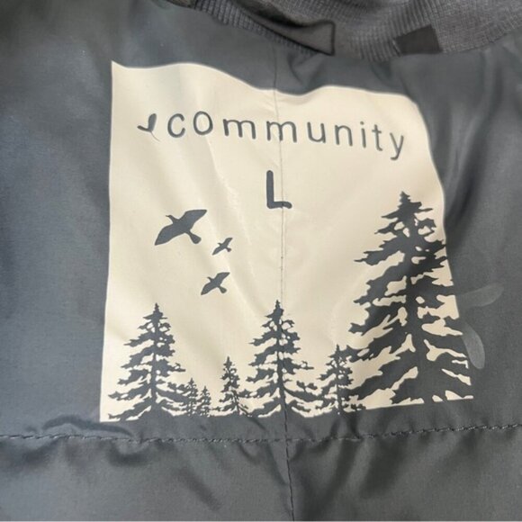 Community Aritzia down filled Parka removable hoodie vest Sz L - Picture 10 of 14